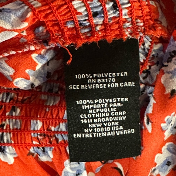 Premise Red Blue Pleated Bubble Midi Blouse ❤️🩵 - Picture 10 of 11